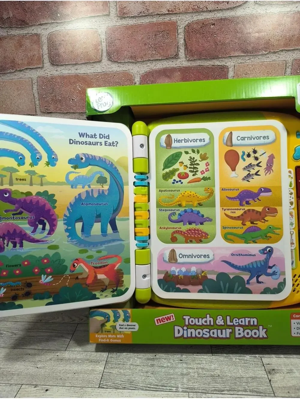 Leap Frog Touch & Learn Dinosaur Electronic Book Toddler Toy Lights Sounds New